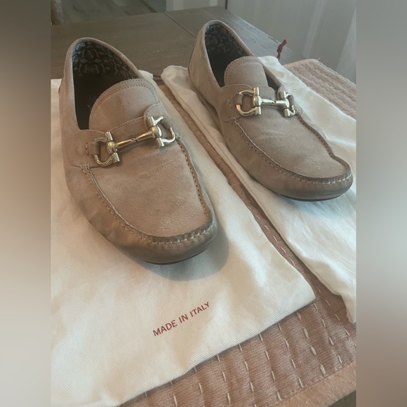 SALVATORE FERRAGAMO Parigi Bit Driving Moccasin Cotton Calf Suede US Size 11 - Picture 10 of 13